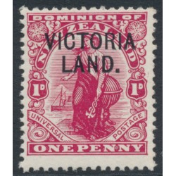 NEW ZEALAND - 1908 1d red Universal, o/p VICTORIA LAND, MNH – SG # A3