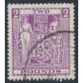 NEW ZEALAND - 1946 £2 bright purple Fiscal Coat of Arms, used – SG # F206