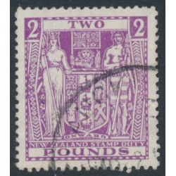 NEW ZEALAND - 1946 £2 bright purple Fiscal Coat of Arms, used – SG # F206