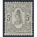 NEW ZEALAND - 1891 5d olive-black QV, variety 'line through base', MNG – SG # 200