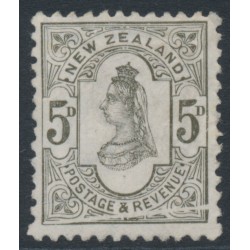 NEW ZEALAND - 1891 5d olive-black QV, variety 'line through base', MNG – SG # 200