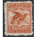 NEW ZEALAND - 1902 1/- brown-red Kea & Kaka, NZ star watermark, perf. 11:11, MH – SG # 315
