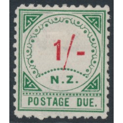 NEW ZEALAND - 1899 1/- carmine/green Postage Due, MH – SG # D3
