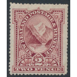 NEW ZEALAND - 1898 2d rosy lake Pembroke Peak, perf. 15, no watermark, MH – SG # 248b