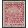 NEW ZEALAND - 1898 4d dull rose White Terrace, perf. 15, no watermark, MH – SG # 252b