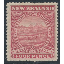 NEW ZEALAND - 1898 4d dull rose White Terrace, perf. 15, no watermark, MH – SG # 252b