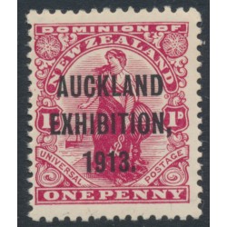 NEW ZEALAND - 1913 1d red Universal, Auckland Exhibition overprint, MH – SG # 413