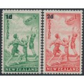 NEW ZEALAND - 1939 Health Stamp overprints set of 2, MNH – SG # 611-612