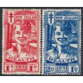 NEW ZEALAND - 1931 Smiling Boys Health Stamps set of 2, MH – SG # 546-547