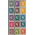 NEW ZEALAND - 1915 1½d to 1/- KGV definitives set of 15, MH – SG # 416-430