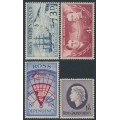 ROSS DEPENDENCY - 1957 3d to 1/6 Pre Decimals set of 4, MNH – SG # 1-4