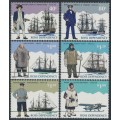 ROSS DEPENDENCY - 1995 40c to $1.80 Antarctic Explorers set of 6, MNH – SG # 32-37