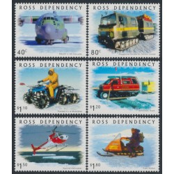 ROSS DEPENDENCY - 2000 40c to $1.80 Antarctic Transport set of 6, MNH – SG # 66-71
