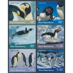 ROSS DEPENDENCY - 2001 40c to $2 Penguins set of 6, MNH – SG # 72-77