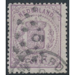 NETHERLANDS - 1870 2½c violet Coat of Arms, perf. 13¼, used – NVPH # 18C