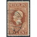 NETHERLANDS - 1913 20c brown Jubilee, perf. 11½:11½, used – NVPH # 95B