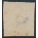 NETHERLANDS - 1852 5c deep blue King Willem III imperforate, plate III, used – NVPH # 1i