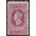 NETHERLANDS - 1913 1G purple-red Jubilee, perf. 11½:11, used – NVPH # 98A