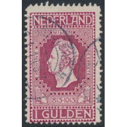 NETHERLANDS - 1913 1G purple-red Jubilee, perf. 11½:11, used – NVPH # 98A