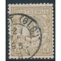 NETHERLANDS - 1884 1G light brown Postbewijszegel, used – NVPH # PW1