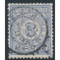 NETHERLANDS - 1884 3G blue Postbewijszegel, used – NVPH # PW4