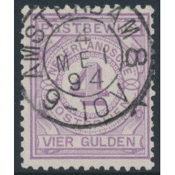 NETHERLANDS - 1884 4G violet Postbewijszegel, used – NVPH # PW5