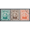 NETHERLANDS - 1924 Voor het Kind set of 3, used – NVPH # 141-143