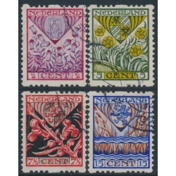 NETHERLANDS - 1927 Voor het Kind set of 4 with coil perforations, used – NVPH # R78-R81