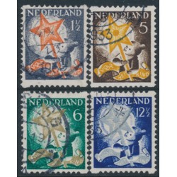 NETHERLANDS - 1933 Voor het Kind set of 4 with coil perforations, used – NVPH # R98-R101