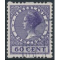 NETHERLANDS - 1925 60c violet Queen, no watermark, coil perf. two sides, used – NVPH # R18