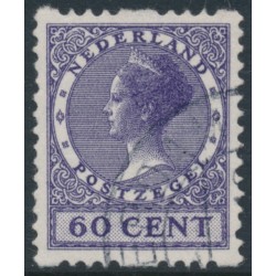 NETHERLANDS - 1925 60c violet Queen, no watermark, coil perf. two sides, used – NVPH # R18