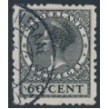 NETHERLANDS - 1934 60c black Queen, rings watermark, coil perf. four sides, used – NVPH # R56