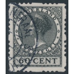 NETHERLANDS - 1934 60c black Queen, rings watermark, coil perf. four sides, used – NVPH # R56