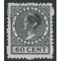 NETHERLANDS - 1934 60c black Queen, rings watermark, coil perf. four sides, used – NVPH # R56