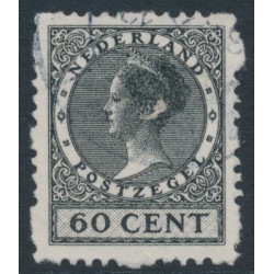 NETHERLANDS - 1934 60c black Queen, rings watermark, coil perf. four sides, used – NVPH # R56