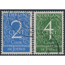 NETHERLANDS - 1950 International Court of Justice set of 2, used – NVPH # D25-D26