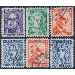 NETHERLANDS - 1928 Voor het Kind set of 6, used – NVPH # 220-223