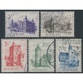NETHERLANDS - 1951 Summer Stamps (Castles) set of 5, used – NVPH # 568-572