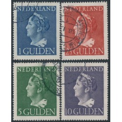 NETHERLANDS - 1946 1G to 10G Queen Wilhelmina set of 4, used – NVPH # 346-349
