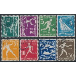 NETHERLANDS - 1928 Amsterdam Olympics set of 8, used – NVPH # 212-219