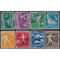 NETHERLANDS - 1928 Amsterdam Olympics set of 8, used – NVPH # 212-219