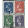 NETHERLANDS - 1946 1G to 10G Queen Wilhelmina set of 4, used – NVPH # 346-349