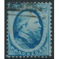 NETHERLANDS - 1864 5c deep blue King Willem III (Haarlem printing), used – NVPH # 4BII