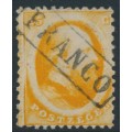 NETHERLANDS - 1864 15c yellow-orange King Willem III (Haarlem printing), used – NVPH # 6B