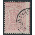 NETHERLANDS - 1869 1½c rose Coat of Arms, perf. 13¼:13¼ (large holes), used – NVPH # 16D