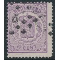 NETHERLANDS - 1870 2½c violet Coat of Arms, perf. 13¼:13¼ (large holes), used – NVPH # 18D