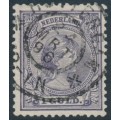 NETHERLANDS - 1891 1G grey-violet Princess Wilhelmina, used – NVPH # 44