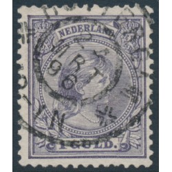 NETHERLANDS - 1891 1G grey-violet Princess Wilhelmina, used – NVPH # 44