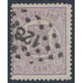 NETHERLANDS - 1870 2½c violet Coat of Arms, perf. 13¼:13¼ (large holes), used – NVPH # 18D