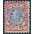 NETHERLANDS - 1872 2.50G red/ultramarine King Willem III, used – NVPH # 29